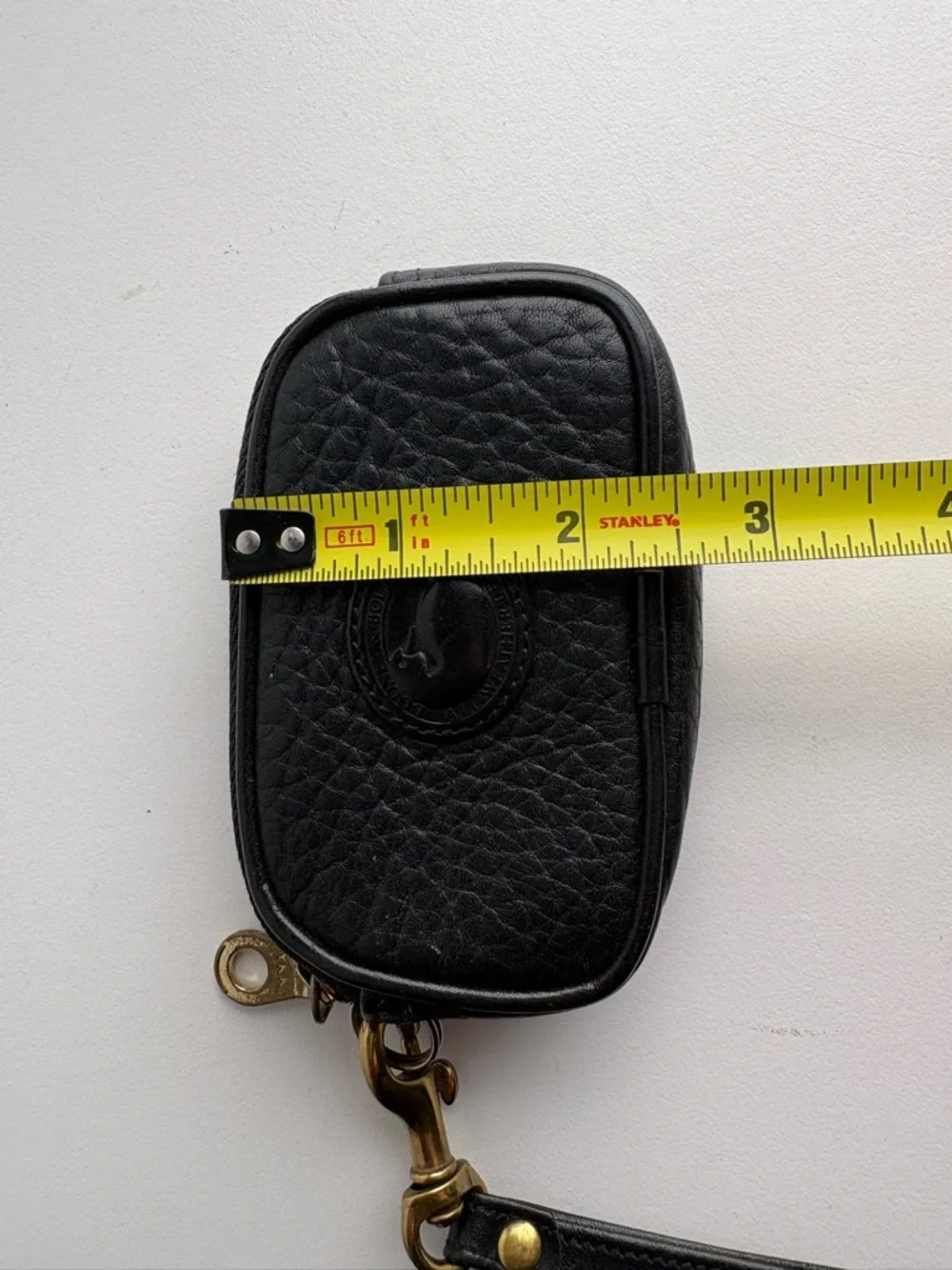 Dooney & Bourke awl black leather Key Caddy Chain Coin Purse zip wallet - Picture 15 of 15